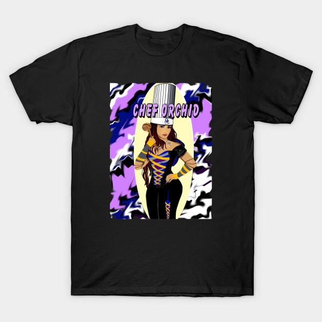 Chef Orchid T-Shirt by Orchid's Art